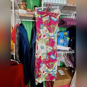 Colorful halter top boutique dress size XXL